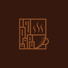 city cafe logo and abstract logo