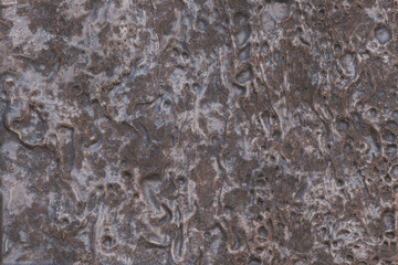 Distressed panels- metal iron destroyed. Background copper- 3D r