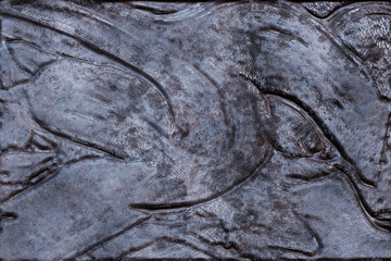 Naklejka premium 3D rendering- copper metal destroyed. Background bronze