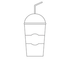 Soda icon vector, solid illustration, pictogram isolated on gray 