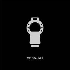 white mri scanner vector icon on black background. modern flat mri scanner from general concept vector sign symbol can be use for web, mobile and logo.