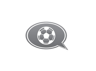 Obraz premium Football for logo design illustration in a chat icon