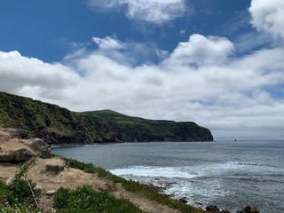 Fototapeta na wymiar coast on São Miguel island, Azores, Portugal near Ponta De Mosteiros