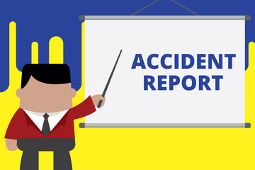 Handwriting text writing Accident Report. Conceptual photo A form that is filled out record details...