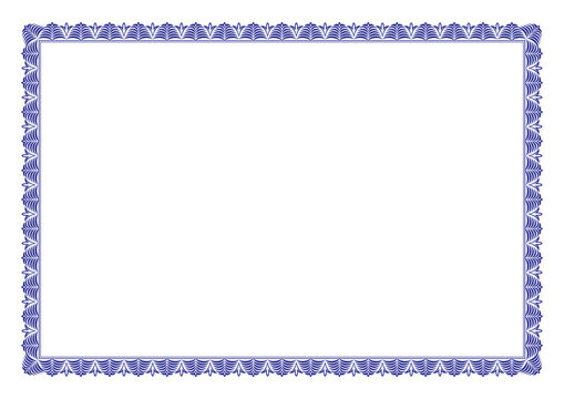 Blue Certificate of Appreciation Border