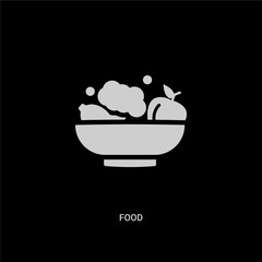white food vector icon on black background. modern flat food from health and medical concept vector sign symbol can be use for web, mobile and logo.