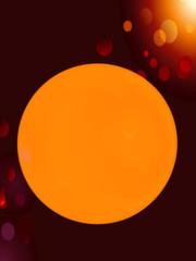 Beautiful abstract texture orange yellow and red circle stars the solar system on black isolated background and wallpaper 