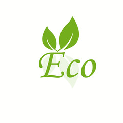 Fototapeta premium Eco icon. Ecology sign. Vector illustration, flat design.