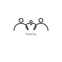 Mother, father and child