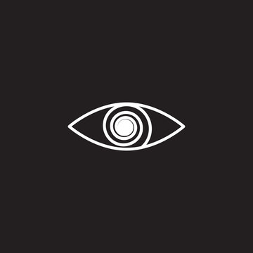 Line mystical eye icon