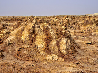 The Danakil depression looks like a landscape on another planet. Ethiopia
