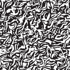 Camouflage seamless pattern in black and white