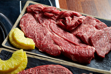 Fresh raw beef steak meat 