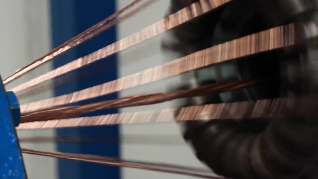 cable wire production factory pipes machinery and turbine at plant