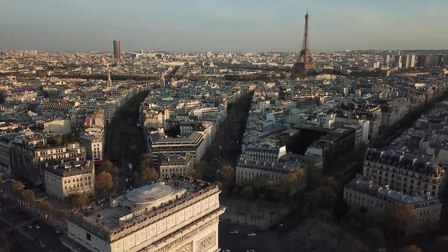 Paris as Seen Above Arc De Triumph
