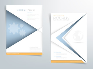 Fototapeta premium Blue brochure vector modern design template