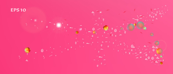 Signs abstract ultra wide space background 