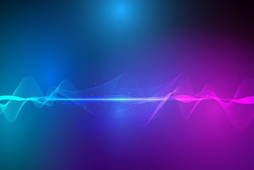 Plakat Аbstract sound waves background