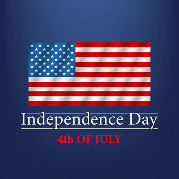 Independence day. 4th of july text. Vector