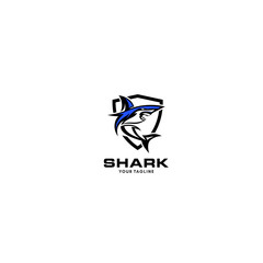 Wild Shark Logo Stock Image