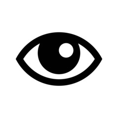 Eye vector icon. Eye illustration logo.