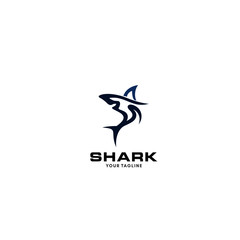 Wild Shark Logo Stock Image
