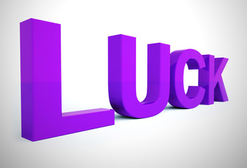 Luck concept icon means having fortune and being lucky - 3d illustration