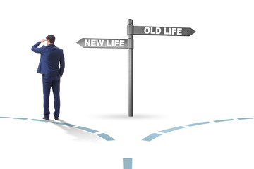 Concept of new and old life