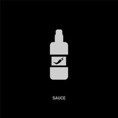white sauce vector icon on black background. modern flat sauce from kitchen concept vector sign symbol can be use for web, mobile and logo.