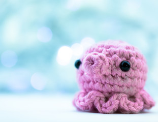 Pink Crochet Squid or Octopus