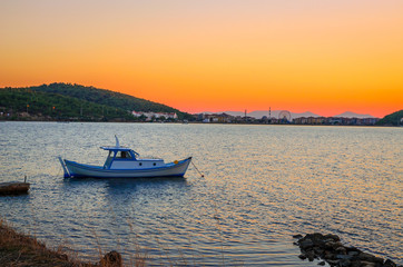 Fototapeta na wymiar Beautiful sea landscape near city Ayvalik, Turkey