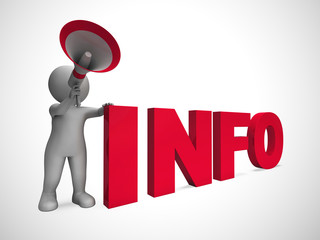 Info concept icon means information or data and Intelligence - 3d illustration