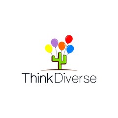 simple think diverse vector logo