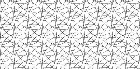 Seamless thin line curly pattern, screen print texture, monochrome texture of curved lines