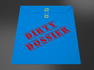 Dirty Dossier Envelope Containing Political Information On The American President 3d Illustration