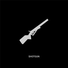 white shotgun vector icon on black background. modern flat shotgun from law and justice concept vector sign symbol can be use for web, mobile and logo.