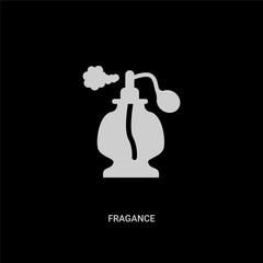 white fragance vector icon on black background. modern flat fragance from luxury concept vector sign symbol can be use for web, mobile and logo.