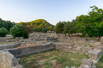 Ancient ruins in Olympia, Peloponnese, Greece