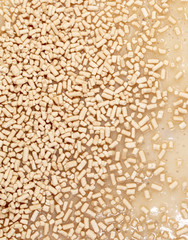 Yeast in dough as background