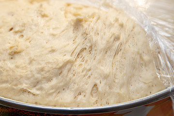 White dough as an abstract background