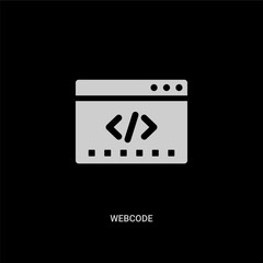 white webcode vector icon on black background. modern flat webcode from marketing concept vector sign symbol can be use for web, mobile and logo.
