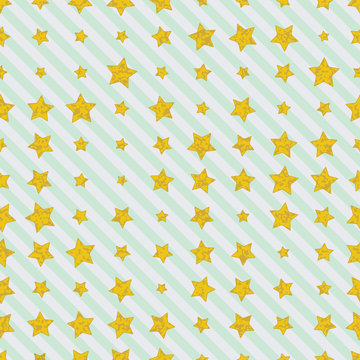 Golden stars on diagonal straight lines background
