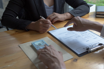 Employees give money to bribe with the chief. To be promoted to manager