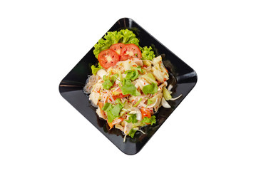 Spicy Glass Noodle Salad (Yum Woon Sen) - Thai food