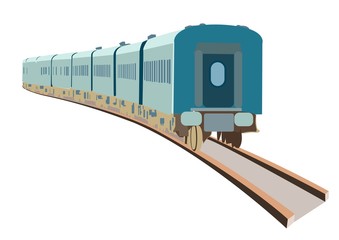 Train icon,flat design.For websites and mobile applications. Rear view.Vector image.