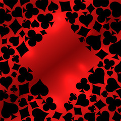 Diamonds Poker card, vector illustration