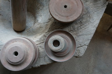 closeup of old gears