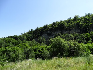 Steep cliffs in the gorge