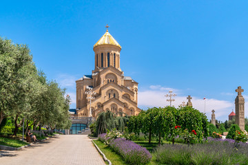 Holy Trinity Cathedral of Tbilisi (Sameba) - the main cathedral of the Georgian Orthodox Church located in Tbilisi, the capital of Georgia