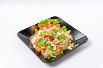 Spicy Glass Noodle Salad (Yum Woon Sen) - Thai food